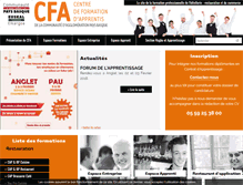 Tablet Screenshot of cfa.agglo-cotebasque.fr
